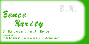 bence marity business card